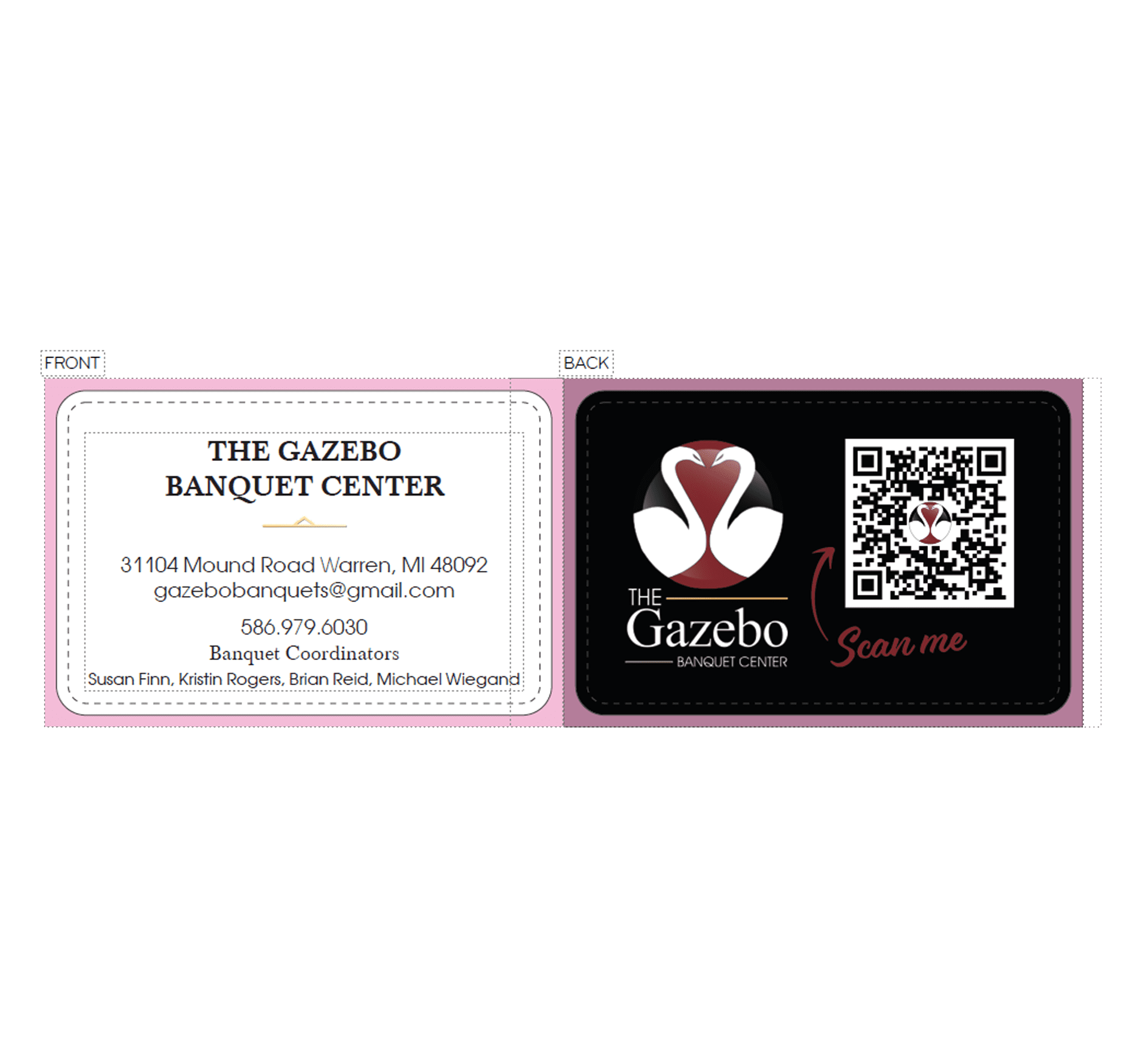 Business Card Integrating QR Code