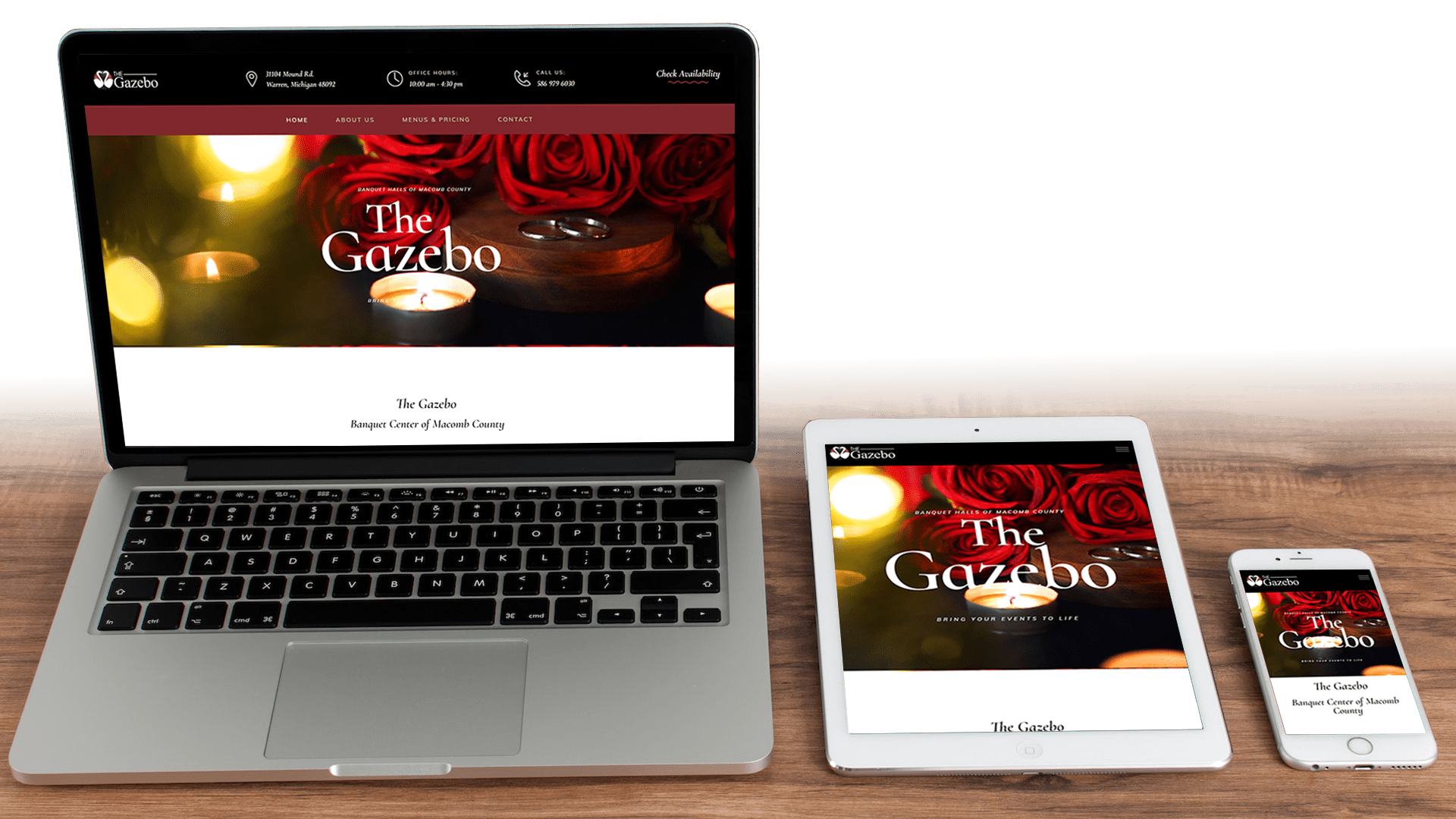 The Gazebo Banquet Centers Responsive Web Design