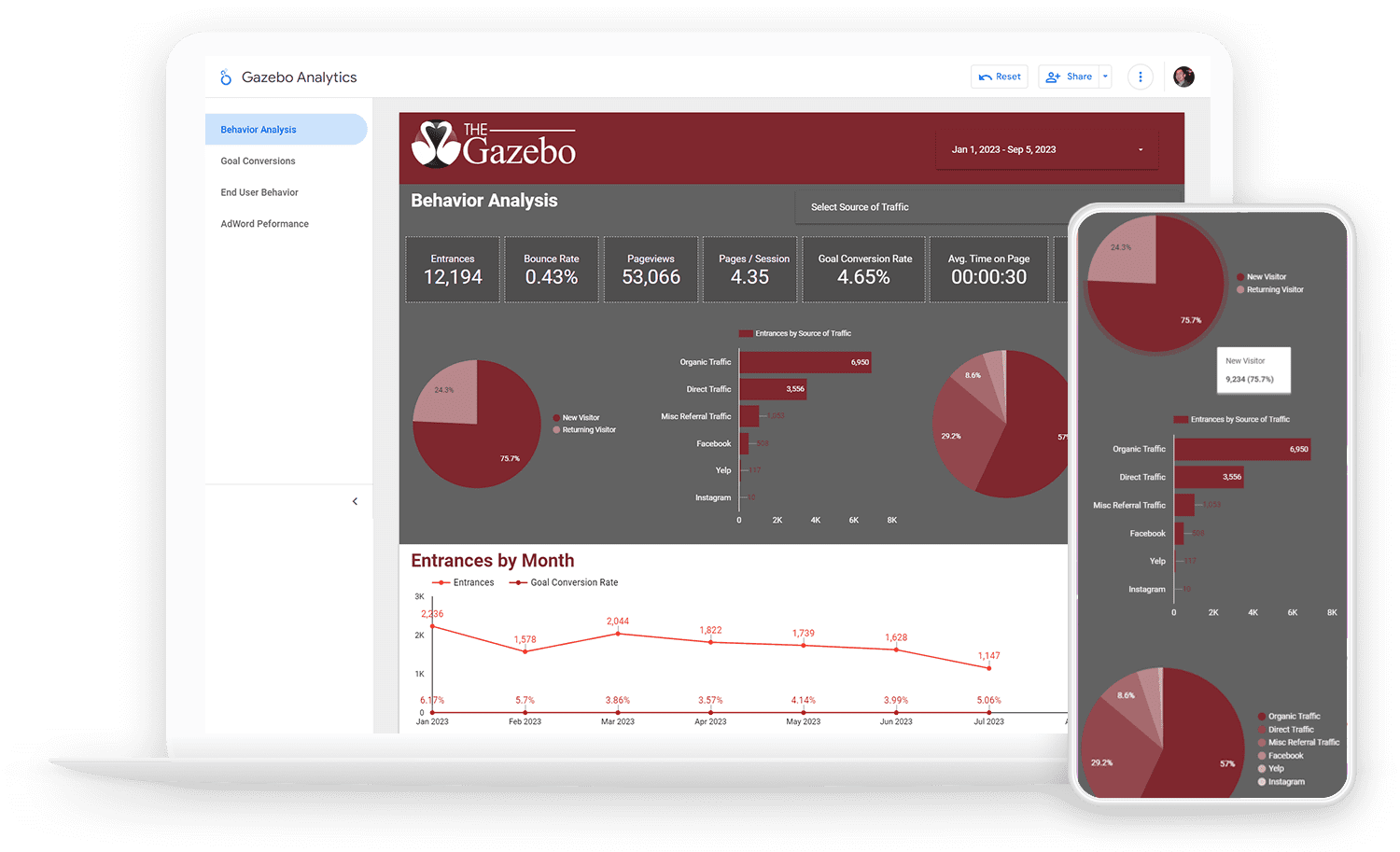 Custom Marketing Analytics Dashboard